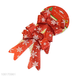 Factory price waterproof Christmas wreath bows Xmas ornaments