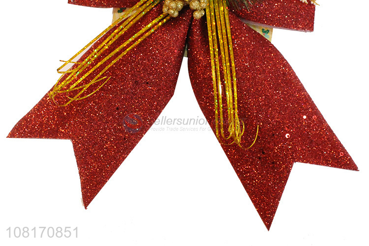 Low price Christmas bows for wreath garland Xmas tree decor