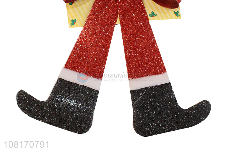 Wholesale creative large glitter Christmas tree decoration bows