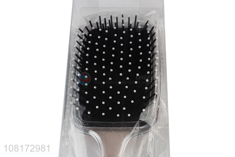 Good Sale Plastic Hair Brush Fashion Colored Beads Paddle Brush