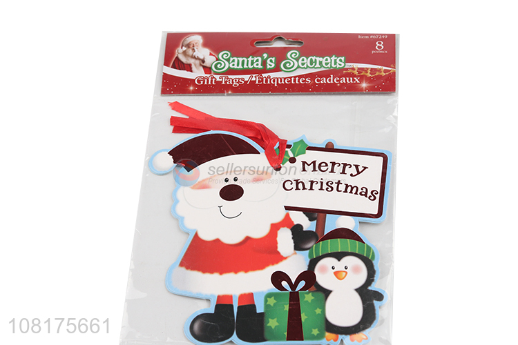 Wholesale custom logo Christmas gift tag set Christmas hang tags