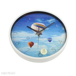 Good quality exquisite hot air balloon round wall clock for decor