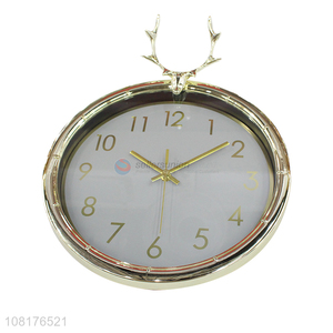 China supplier antler plastic wall clocks silent quartz wall clock