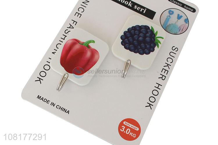 Factory supply household pp fruit pattern sticky hooks