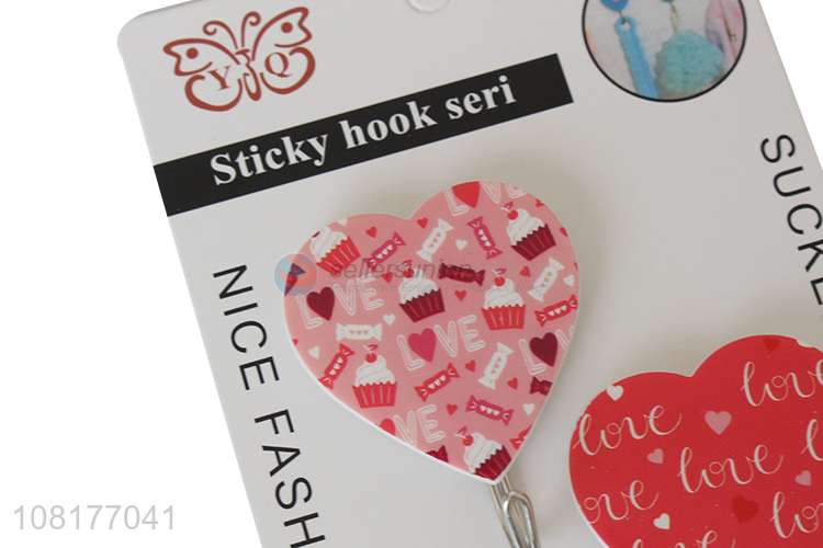 Online wholesale fashion heart shape sticky hook for household