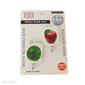 Top selling simple design fruit pattern sticky hooks