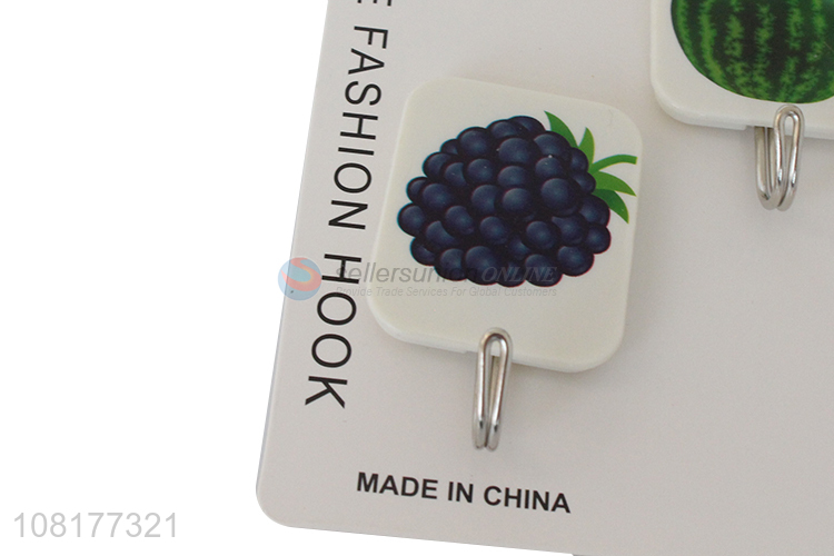 New style fruit pattern heavy duty household sticky hooks