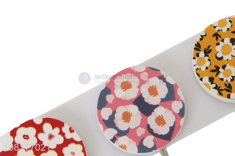 Popular products round flower pattern pp sticky hooks