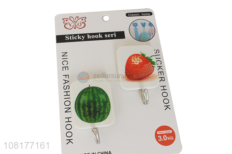 Low price 2pieces waterproof sticky hooks with top quality