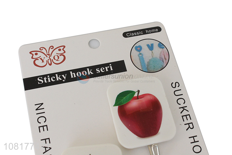 Top selling simple design fruit pattern sticky hooks