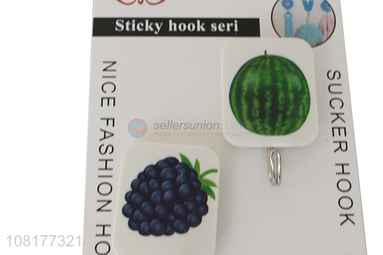 New style fruit pattern heavy duty household sticky hooks