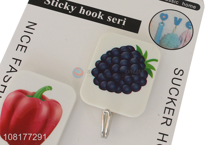 Factory supply household pp fruit pattern sticky hooks