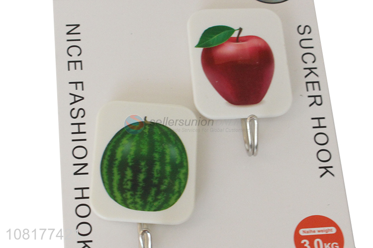 Top selling simple design fruit pattern sticky hooks