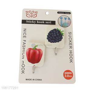 Factory supply household pp fruit pattern sticky hooks