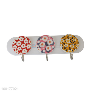 Popular products round flower pattern pp sticky hooks