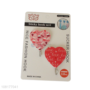 Online wholesale fashion heart shape sticky hook for household