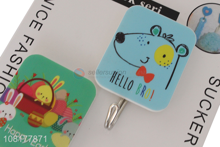 Cute design cartoon pattern sticky hooks sucker hooks for household