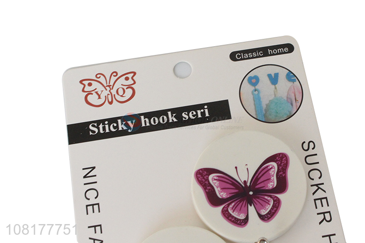 Creative design butterfly pattern door wall hanger sticky hooks