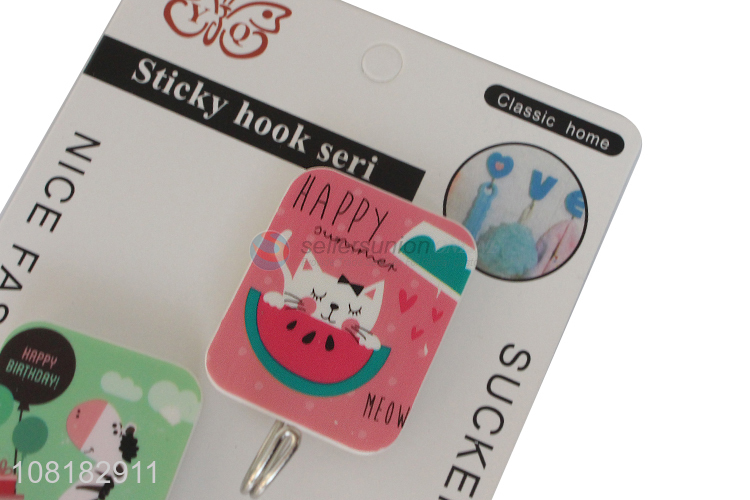 Yiwu market heavy duty wall hooks custom printed sticky hooks