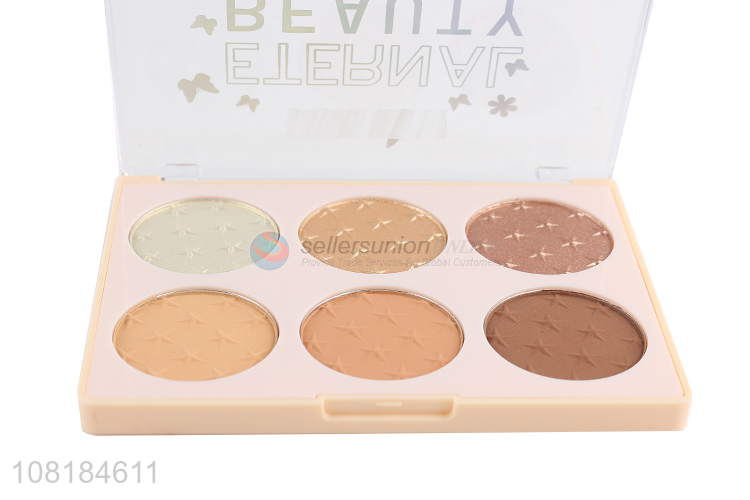 Fashion 6 Colors Makeup Highlighter And Contour Powder Palette