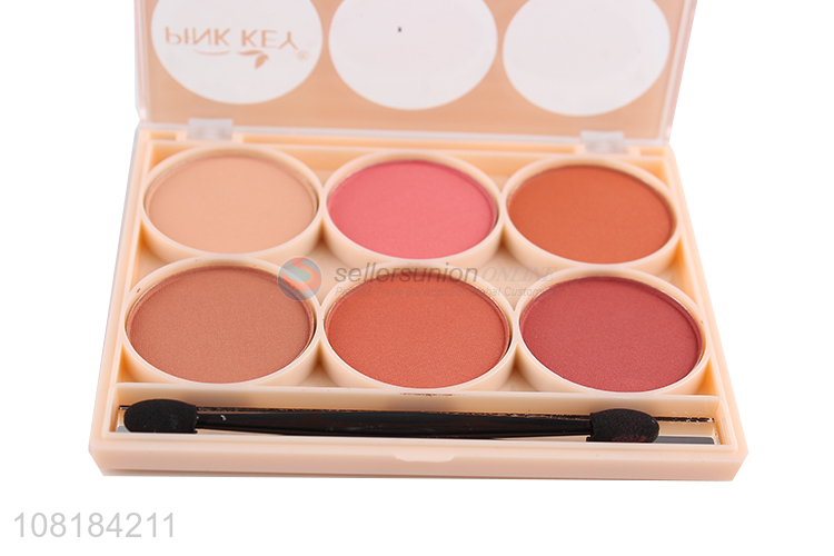 Custom Fashion 6 Colors Blusher Palette For Girls