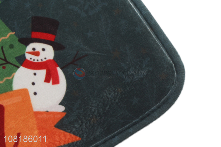 Best quality christmas style soft rectangle floor mat for sale