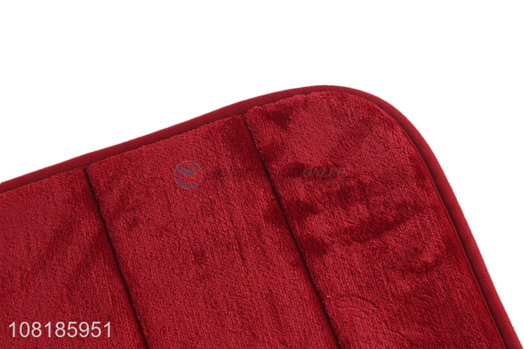 Online wholesale red soft polyester floor mat for living room