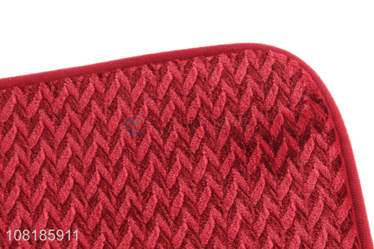 Top selling red bathroom polyester floor mat with cheap price