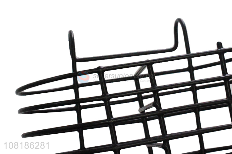 Wholesale black iron chopsticks holder kitchen storage