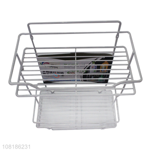 Yiwu wholesale white iron double-layer storage rack