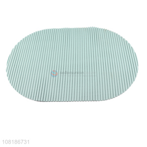 Wholesale solid color non-slip pvc dish drying mat pvc table mat