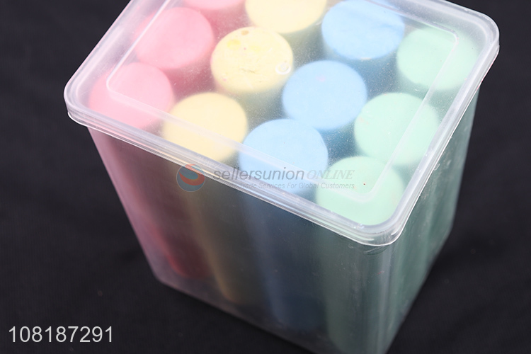 Yiwu wholesale 12pieces dustless jumbo sidewalk chalk