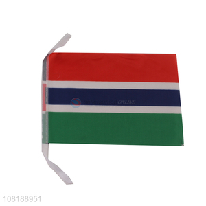 Wholesale handheld mini Gambia country flag party decoration supplies