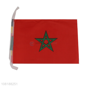 Low price small Morocco stick flags mini handheld flags for world cup