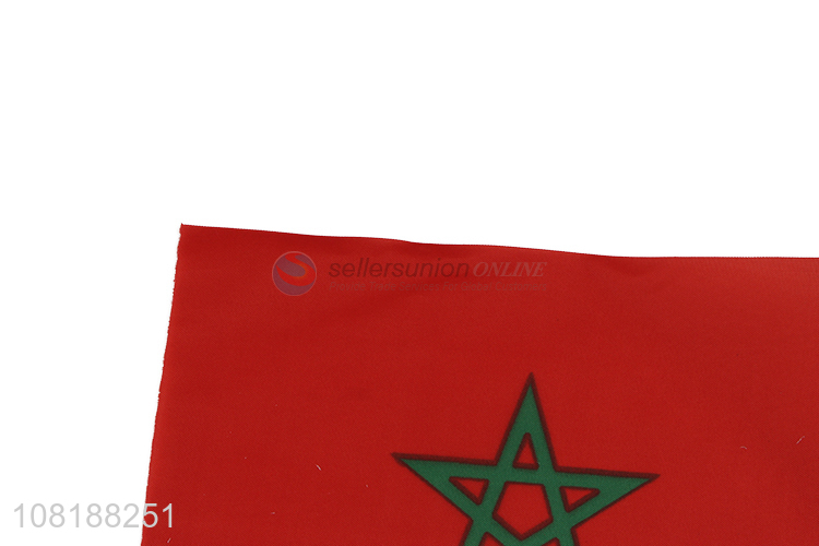 Low price small Morocco stick flags mini handheld flags for world cup