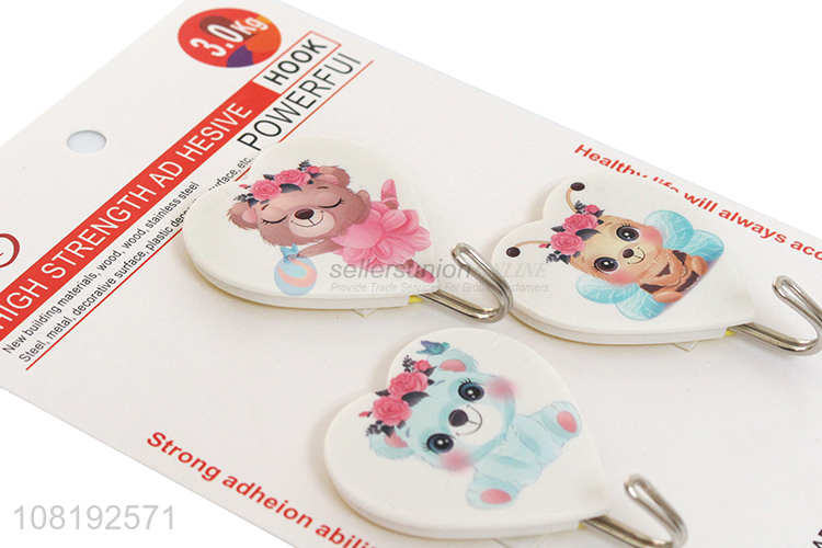 Wholesale Cartoon Printed Adhesive Hook Sticky Wall Hooks