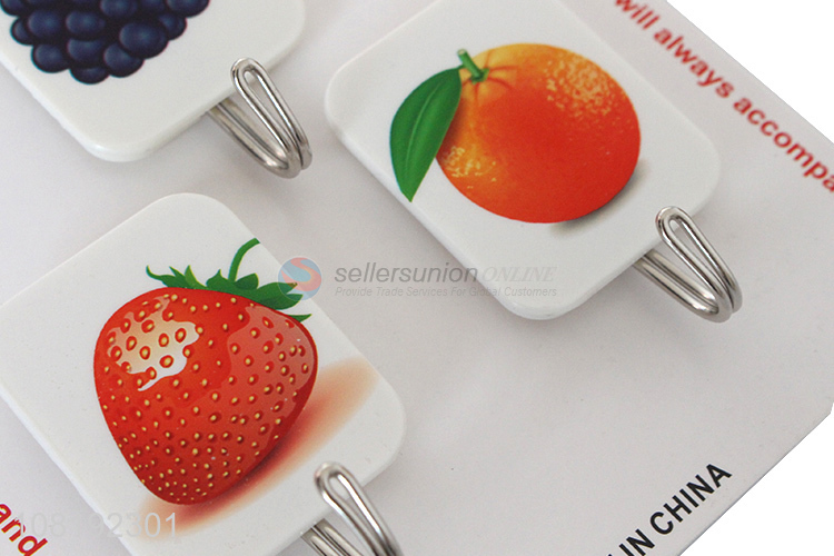 Hot Selling 3 Pieces Fruit Pattern Wall Hooks Set For Room And Kitchen