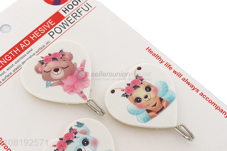 Wholesale Cartoon Printed Adhesive Hook Sticky Wall Hooks