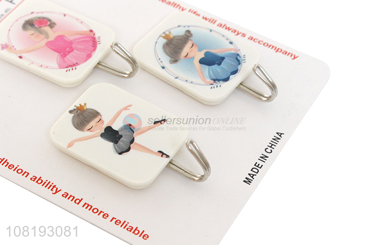 Custom 3 Pieces Adhesive Hook Cheap Sticky Wall Hooks