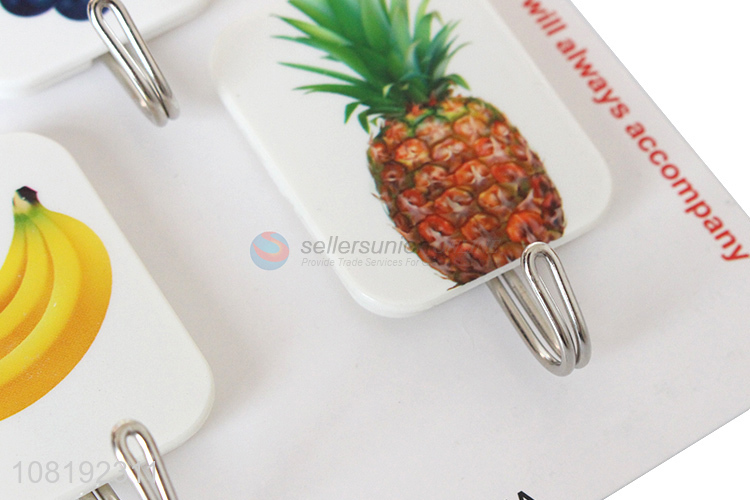 Custom Fruit Pattern Self Adhesive Hooks Cheap Sticky Hooks