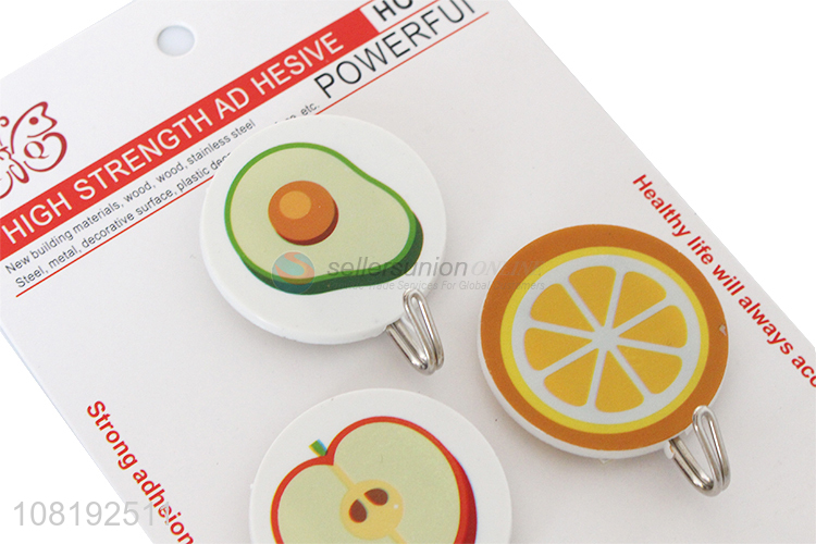 Top Quality 3 Pieces Fruit Cross Section Pattern Sticky Hooks