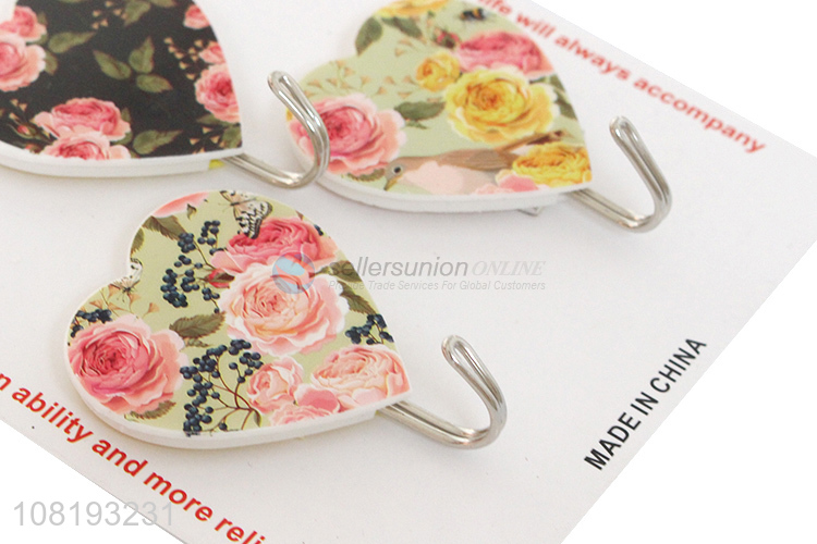 Good Sale Flower Pattern Sticky Hooks Cheap Adhesive Hooks