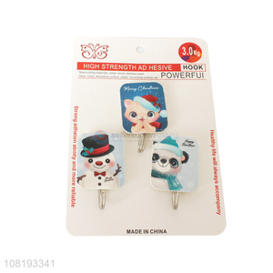 Popular Cartoon Pattern 3 Pieces Adhesive Hook Hat Hooks