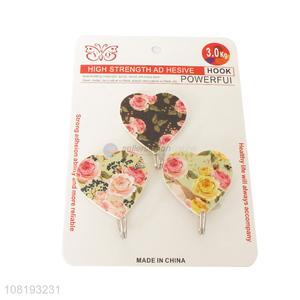 Good Sale Flower Pattern Sticky Hooks Cheap Adhesive Hooks