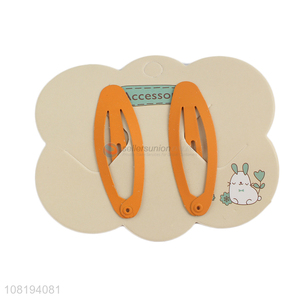 Yiwu supplier orange bangs clips girls hairpins