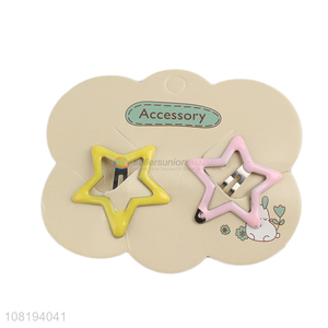 Good price cute pentagram hair clips bangs clips