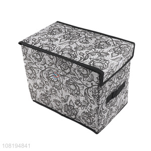 High quality fashion design non-woven storage bin with handle