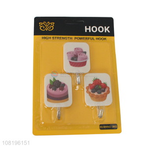 Hot selling plastic sticky hooks kitchen wall hooks