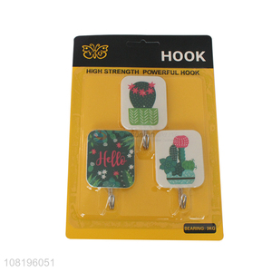 New products printed sticky hooks decorative hooks