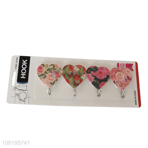 Good sale love printed sticky hooks home hanging hooks